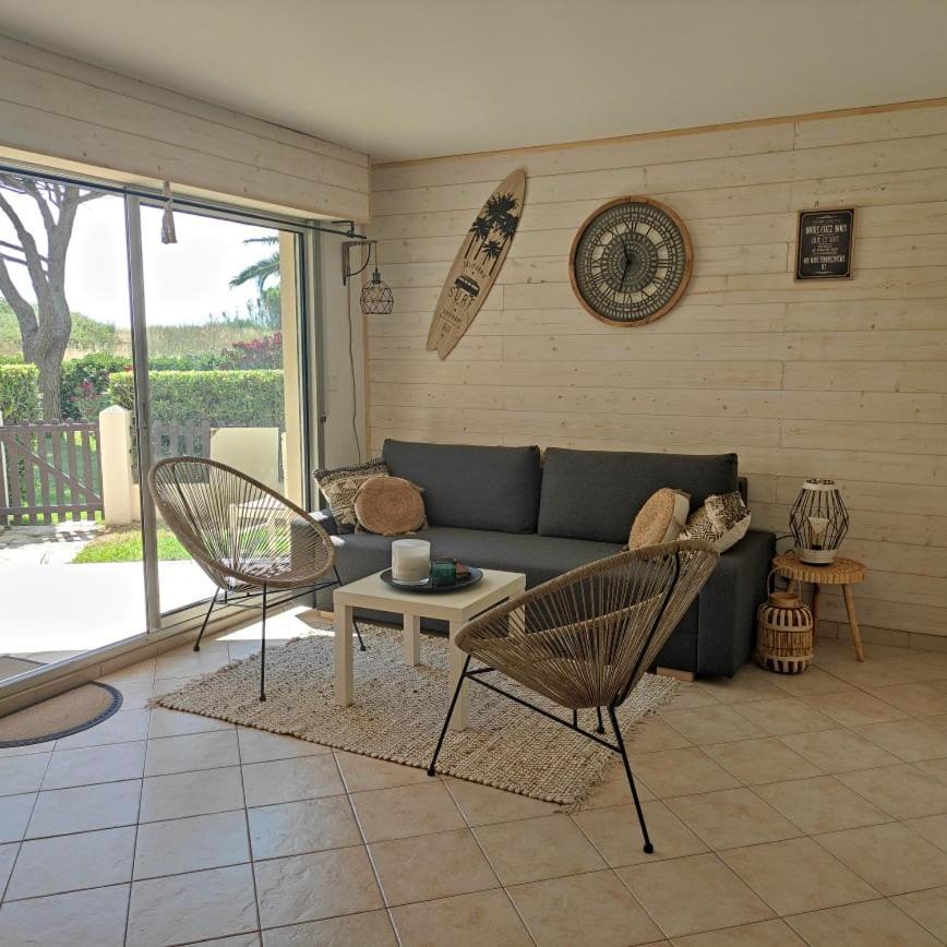 Les Capitelles 5 - Acces Direct A La Plage Depuis Le Jardin - T2 Avec Cabine - 6 Pers - Jardin - Piscine - Parking แซงต์-ซีเปรียง ภายนอก รูปภาพ